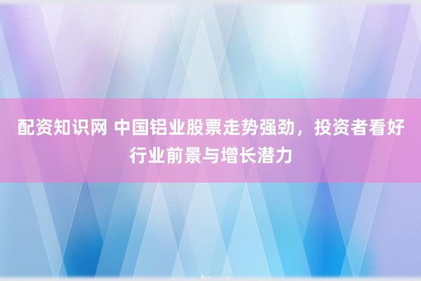 配资知识网 中国铝业股票走势强劲，投资者看好行业前景与增长潜力