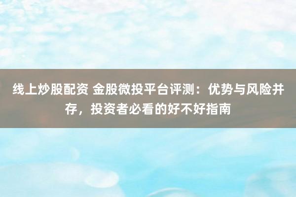 线上炒股配资 金股微投平台评测：优势与风险并存，投资者必看的好不好指南