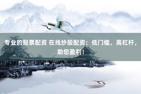 专业的股票配资 在线炒股配资：低门槛，高杠杆，助您盈利！