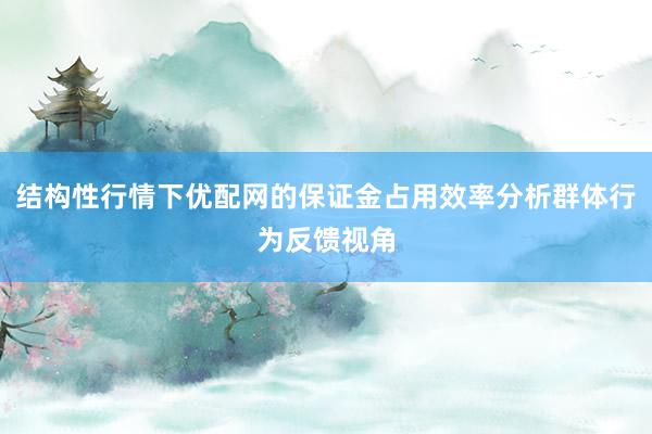 结构性行情下优配网的保证金占用效率分析群体行为反馈视角