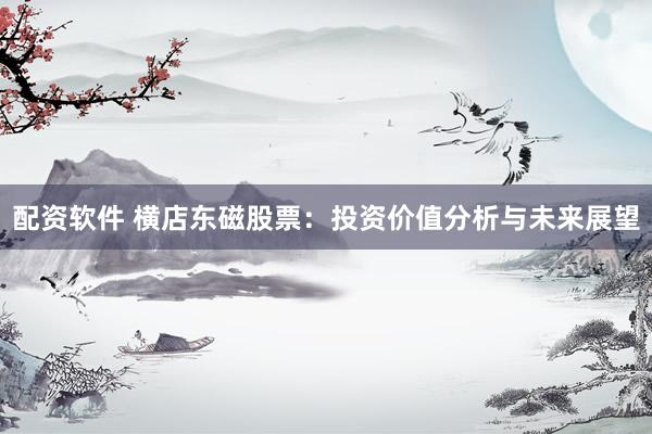 配资软件 横店东磁股票：投资价值分析与未来展望