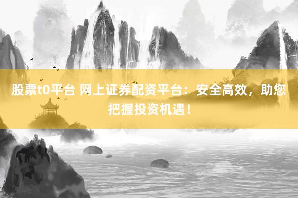 股票t0平台 网上证券配资平台：安全高效，助您把握投资机遇！