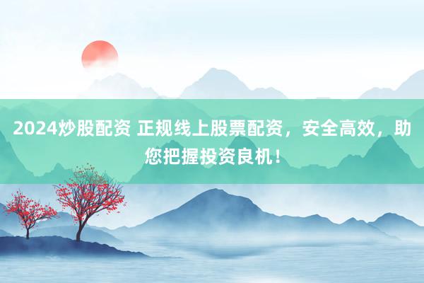 2024炒股配资 正规线上股票配资，安全高效，助您把握投资良机！